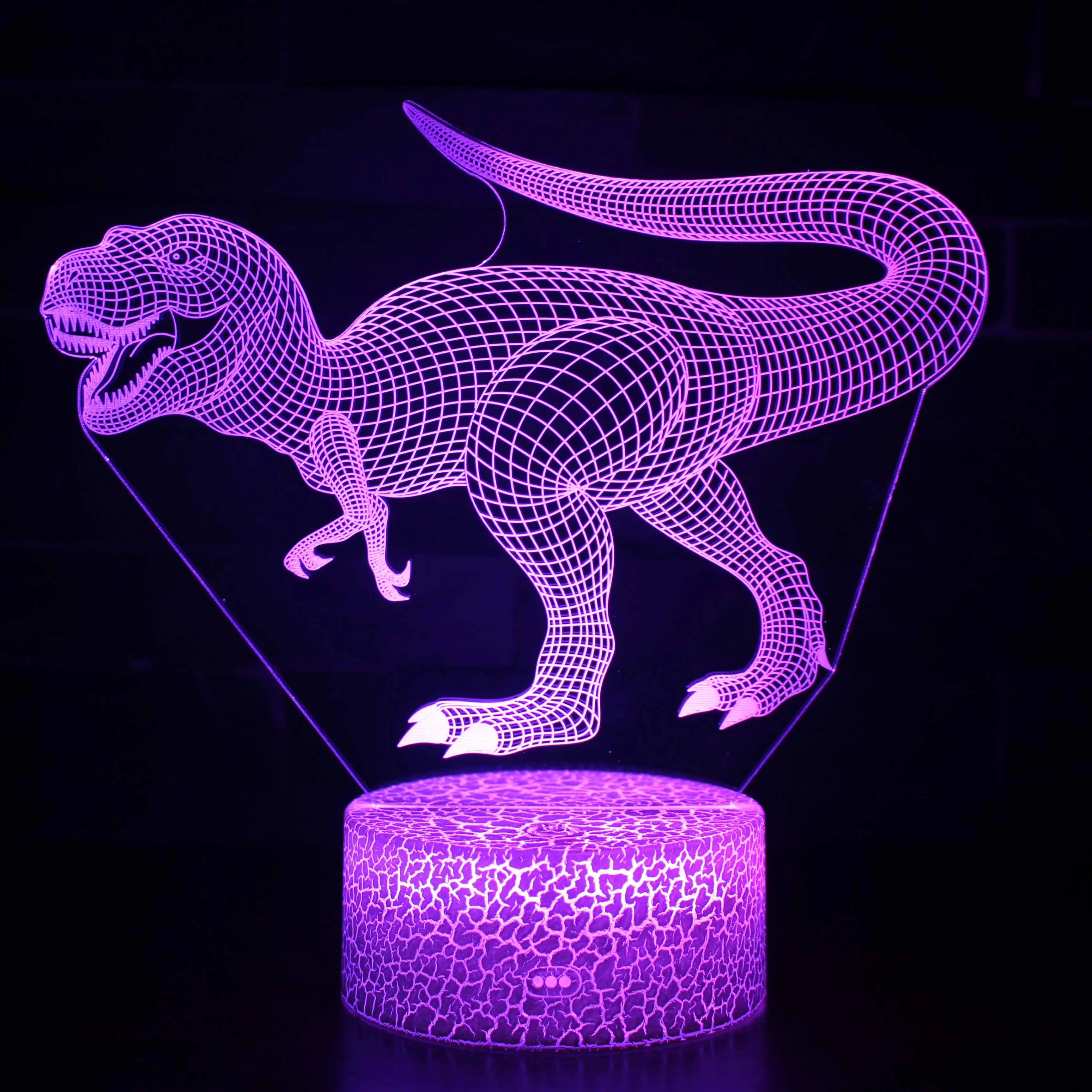 home depot dinosaur light 3D LED Dinosaur Night Lights Colorful Touch Remote Control 7/16 Color Desk Lamp Christmas Gift Visual Light Dragon Series night stand lamps Night Lights