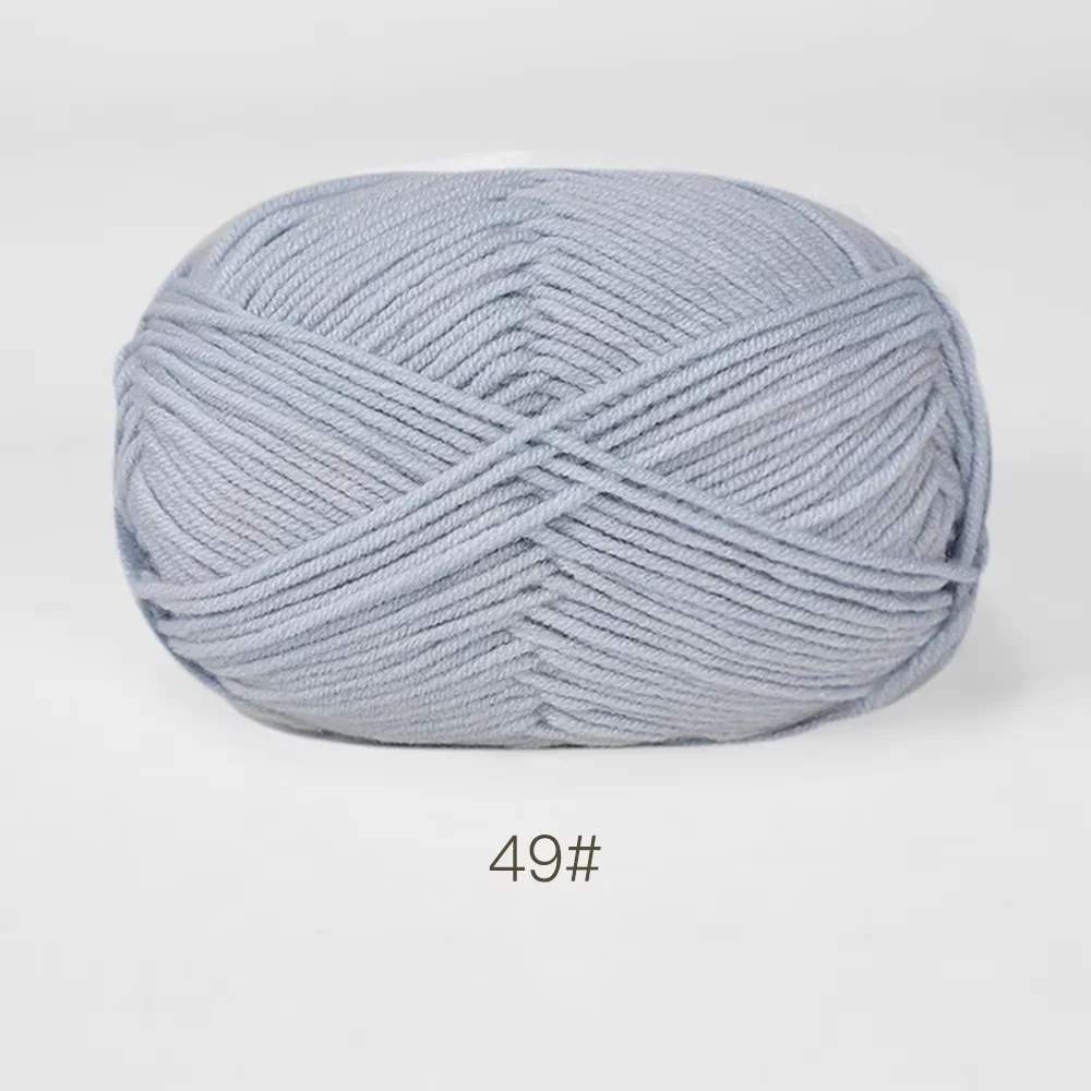 Luxurious Soft Milk Cotton Yarn Pack for Knitting and Crochet Projects - 5PCS, Total 250g