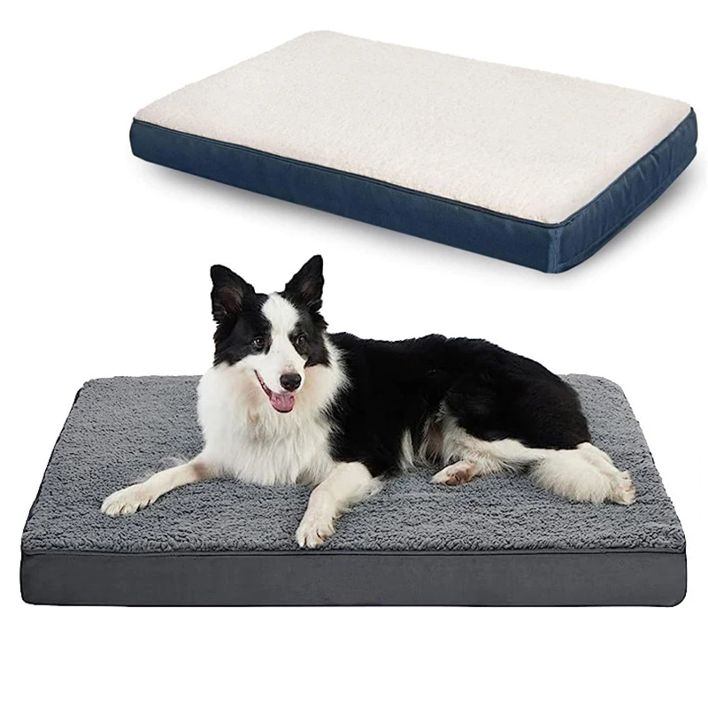 Dog Bed Kennel Mat Memory Foam Warm Soft Pet Bed with Removable