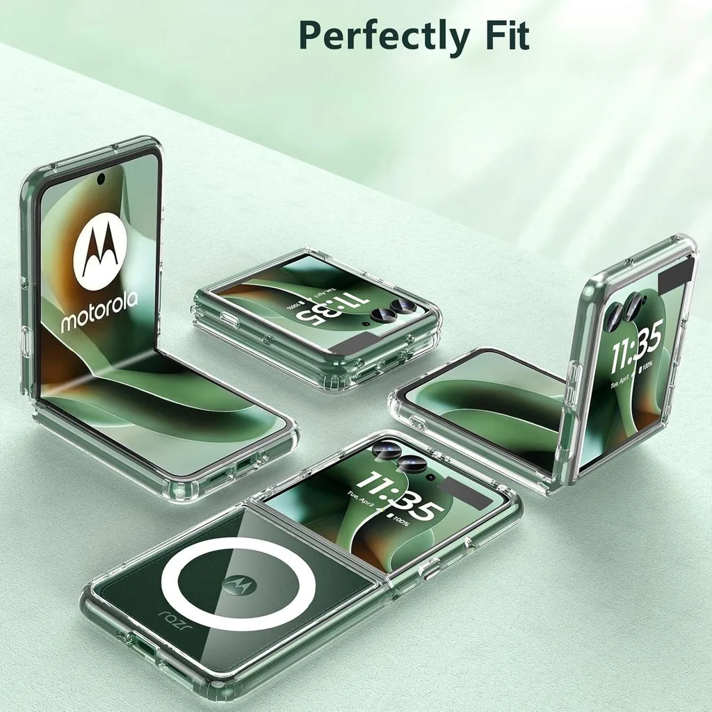 Transparent Magnetic Case with Soft Edge and Hard PC Cover