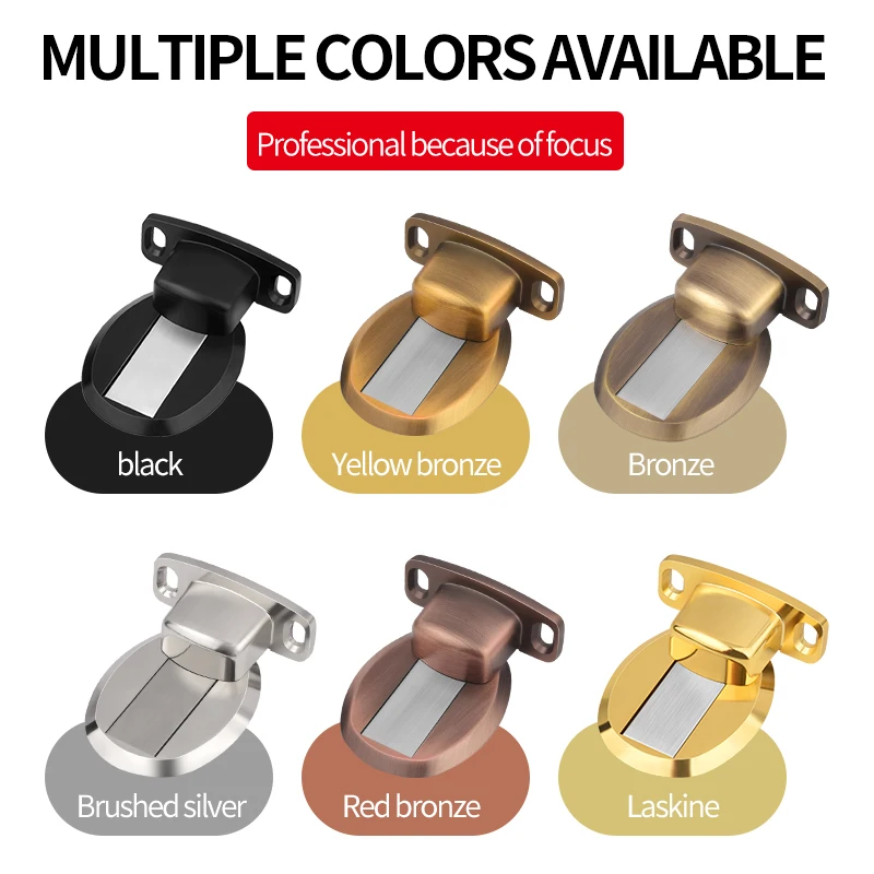 Home Decoration Magnetic Silent Suction Household Bedroom Free-punch Door Suction Anti-collision Door Stop Floor