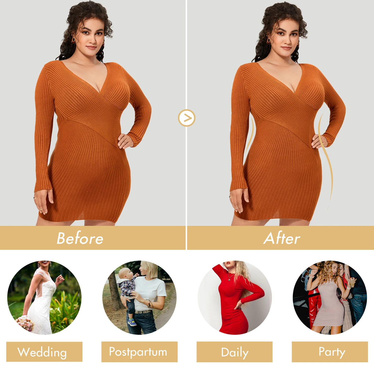 Women's Shapewear Shorts Tummy Control Plus Size High Waisted Panties High Compression Thigh Slimmer shapewear panties