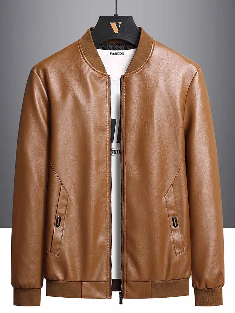 

Winter Leather Jacket Men Bomber Retro Fleece Motorcycle Jackets Plus Size 6xl 7xl 8xl Coats Flannel Warm Comfort High Quality