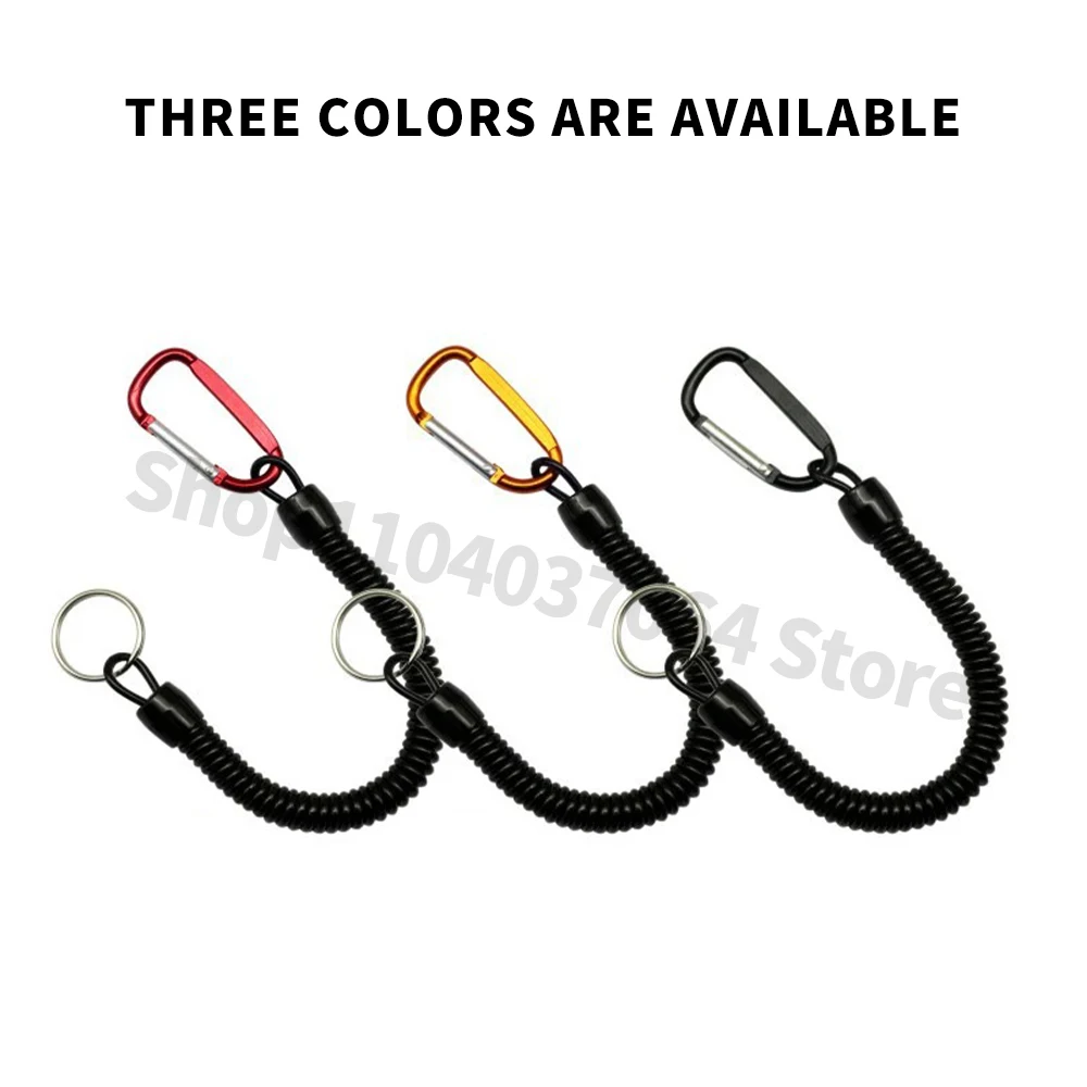 Description Picture 4 of itemFactory Price 1PCS Fishing Rope Anti Loss Rope Spring Elastic Rope Strap Buckle Camping Phone Keychain Fishing Rope Safety Rope