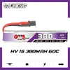 GNB 1S 3.8V 380mAh 60C Lipo Battery Cabled A30 BT2.0 High Current Discharge Connector For FPV RC Tiny Whoop Drone 3.8v Battery 2