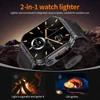 LIGE Lighter smartwatch Men Ignition Cigarette Lighting Ignition Outdoor Camping 500mAh Large Battery Tracker Sports Smartwatch 2