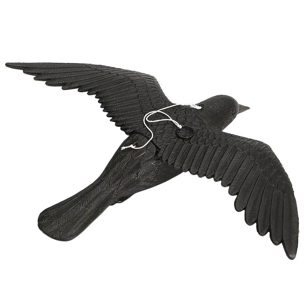

Crow Decor Plastic Statue Black Crows Fake Bird Ornament Model Realistic Adornment Decorative Figure Garden Big Yard Raven