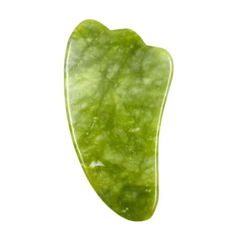 Green Natural Jade Guasha Scrapping Plate Gua Sha Massager Face Meridian Piece Tools Arm Tool
