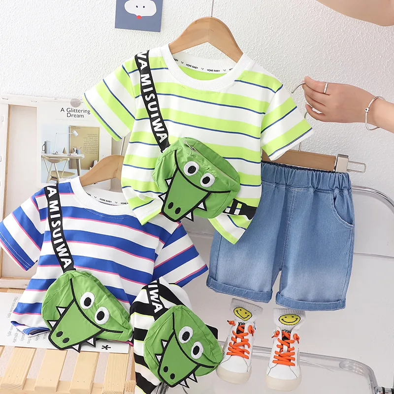 

Boys Suit Summer Children's Short Sleeve Shorts Two-piece Suit Boys 1-6 Years Old Baby Boy Clothes Boys Clothes