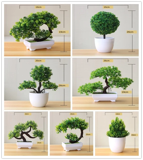 Small Home decorativo Potted Succulents Bonsai albero artificiale