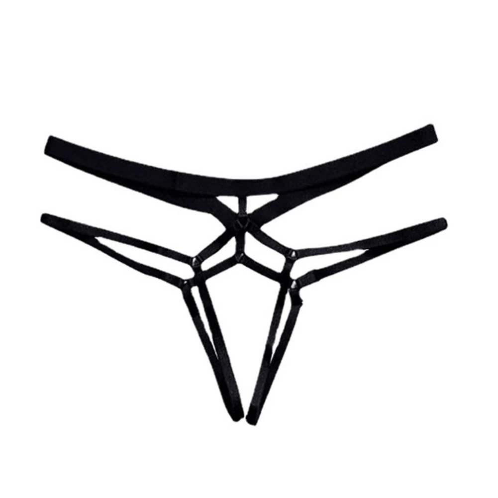 Women Panties Female Lingerie Sexy Hollow Out Thong G String Underwear Crotchless Lingerie Panties Low Waist Thin Strap Thongs