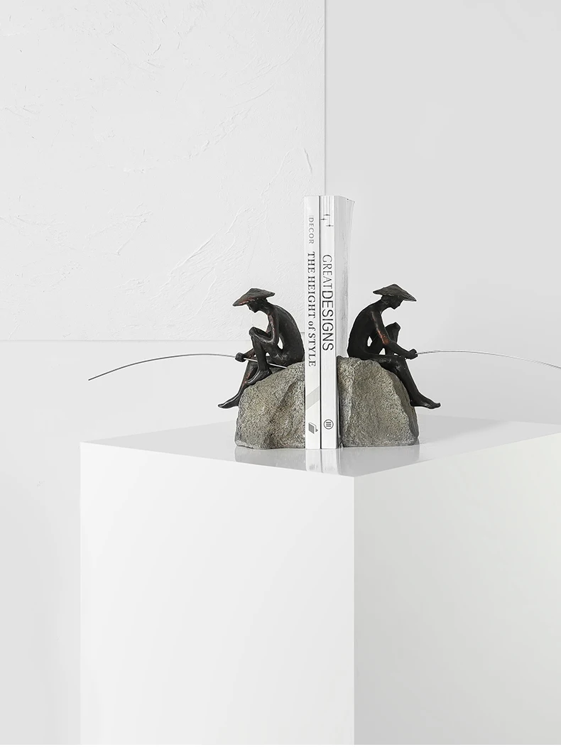 Creative Resin Fisherman Sculpture