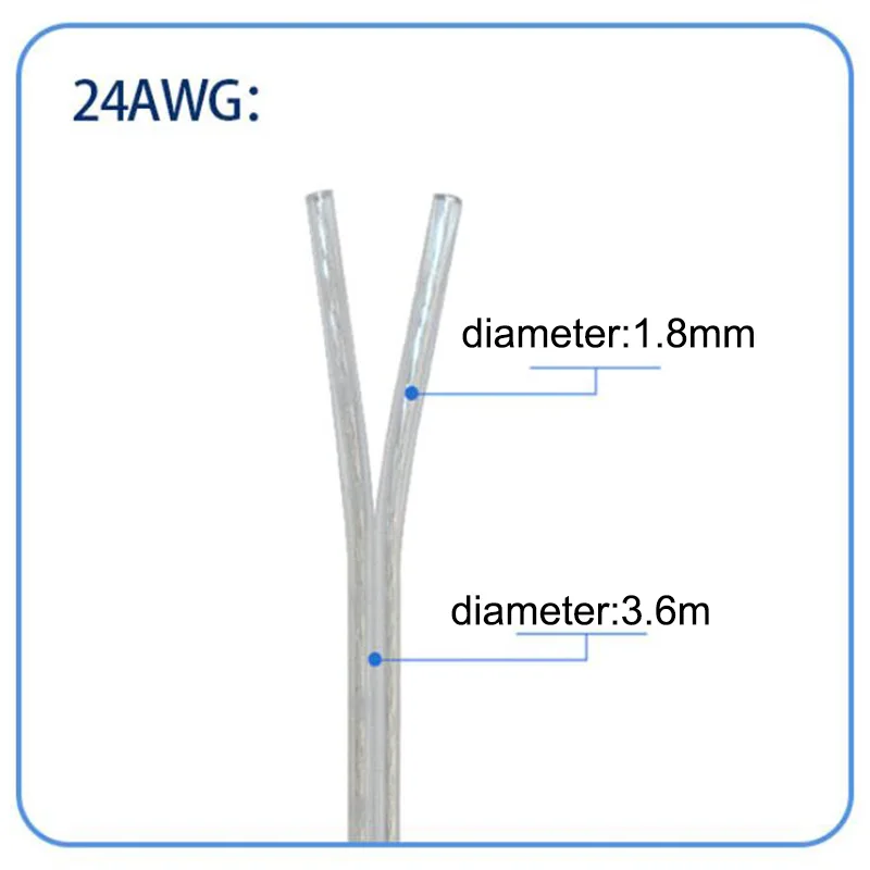 Transparent 2-Core Copper Wire Parallel Cable