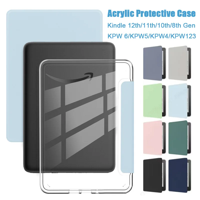Acrylic Case Protective Cover Pouch for Kindle Paperwhite 2 3 6 10th 11th 12th Generation 6 6.8 7 Inch