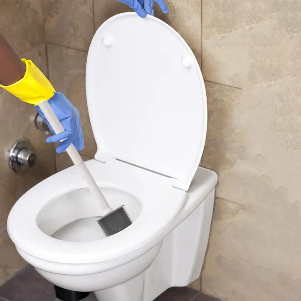 Description Picture 3 of itemCartoon Toilet Brush Cute Flat Head Flexible Soft Bristles Brush Bathroom Storage Toilet Brush Head Household Accessories
