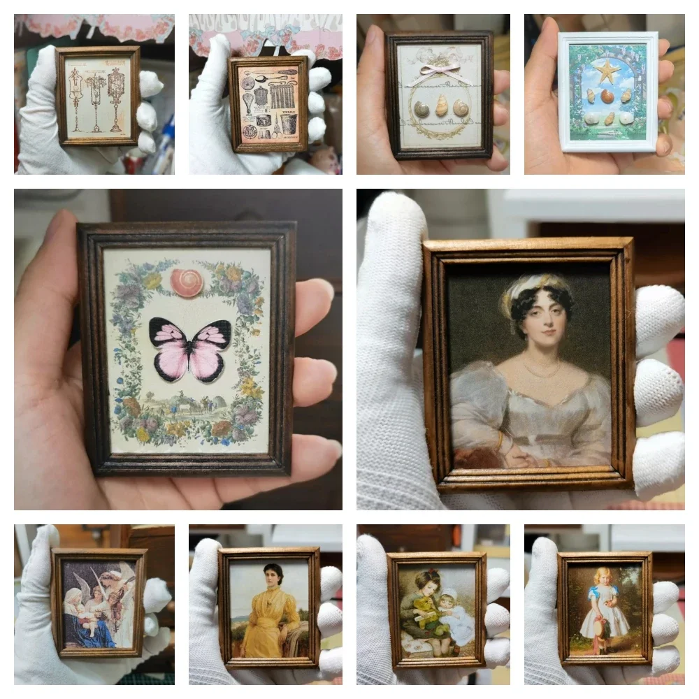 Doll House Miniature Decorative Painting Marine Fossil Specimen Jewelry Album Insect Collection Girl Retro Oil Painting Bjd Doll духи house of sillage nouez moi signature collection 75 мл