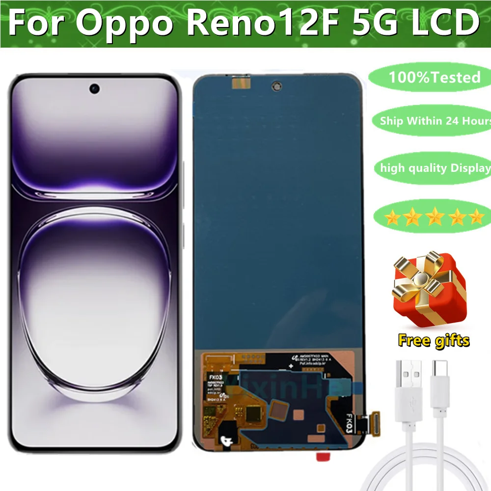 Pantalla Amoled Para Reno12 F Reno 12f 5g 4g Cph2637 Cph2687 | Meses sin interés