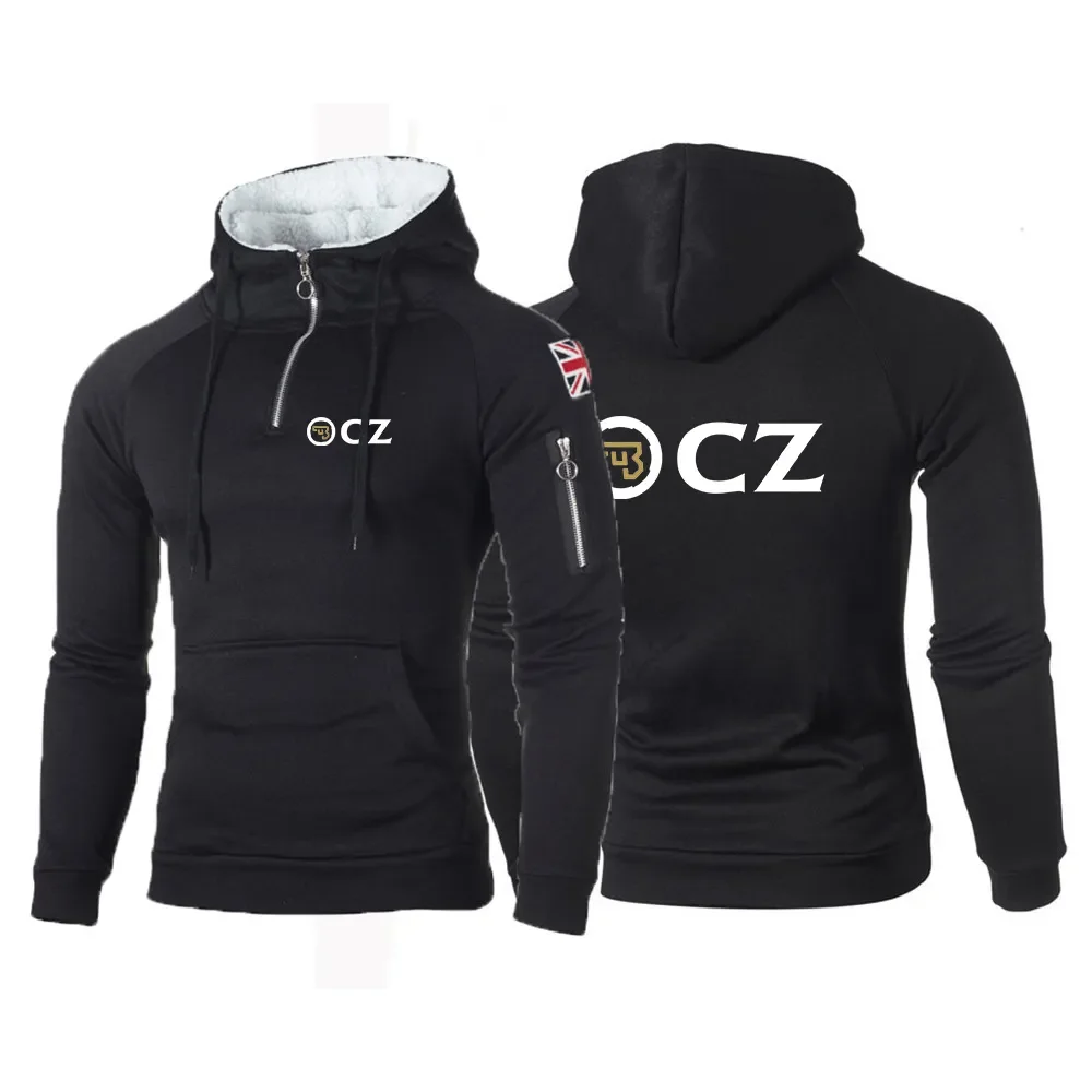 

CZ Ceska Zbrojovka 2024 Men's New Hoodies Sweatshirts Fashion Zipper Long Sleeve Hooded Casual Outwear Streetwear Pullover Tops