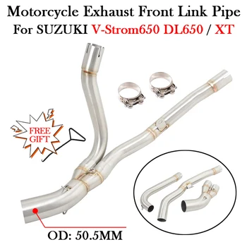 Slip On For SUZUKI DL650 V-Strom DL 650 XT ABS 2017 - 2022 Motorcycle Exhaust Muffler Escape Moto Modify Bike Middle Link Pipe