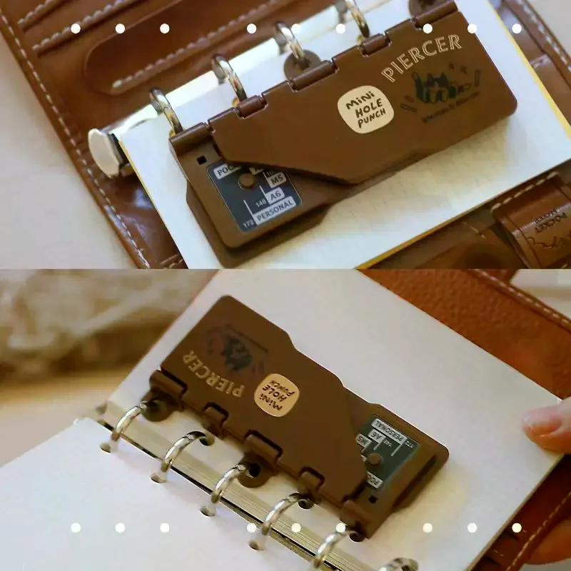 1Pcs 루스 리프 노트북 M5/A7 휴대용 바인더 펀칭기 3홀 4mm 카드 홀 펀치 사무용품