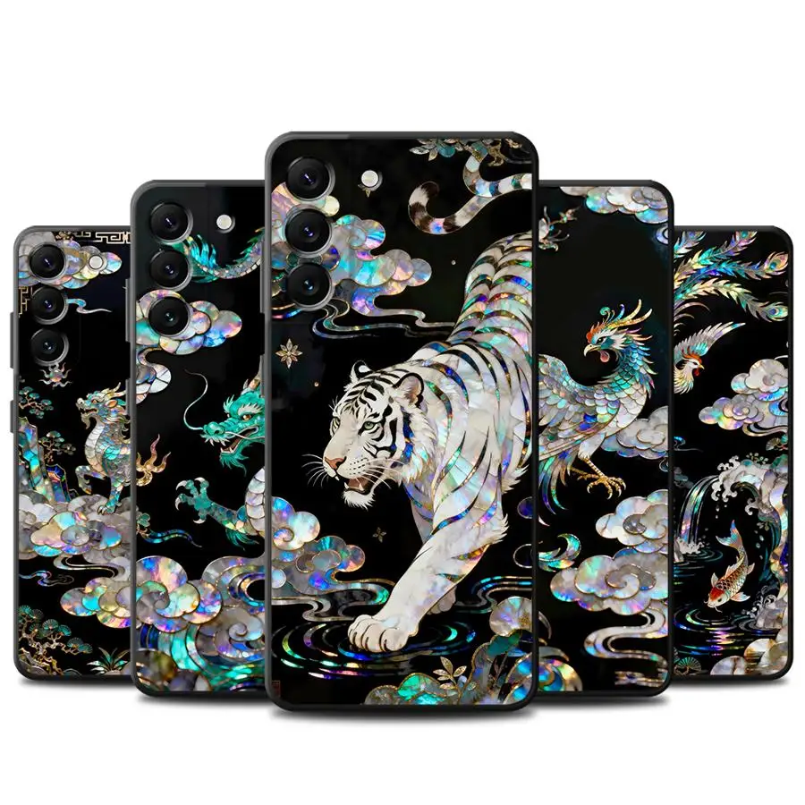 Mystic Clouds Dragon Tiger Phone Cover Case