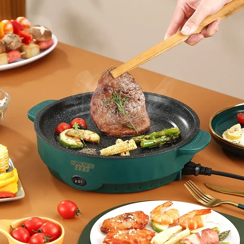 Description Picture 3 of itemElectric MultiCooker Electric Frying Pan 220V Househould Barbecue Fried Steak Fish Omelette Frying Pan Non-stick Cooking Machine