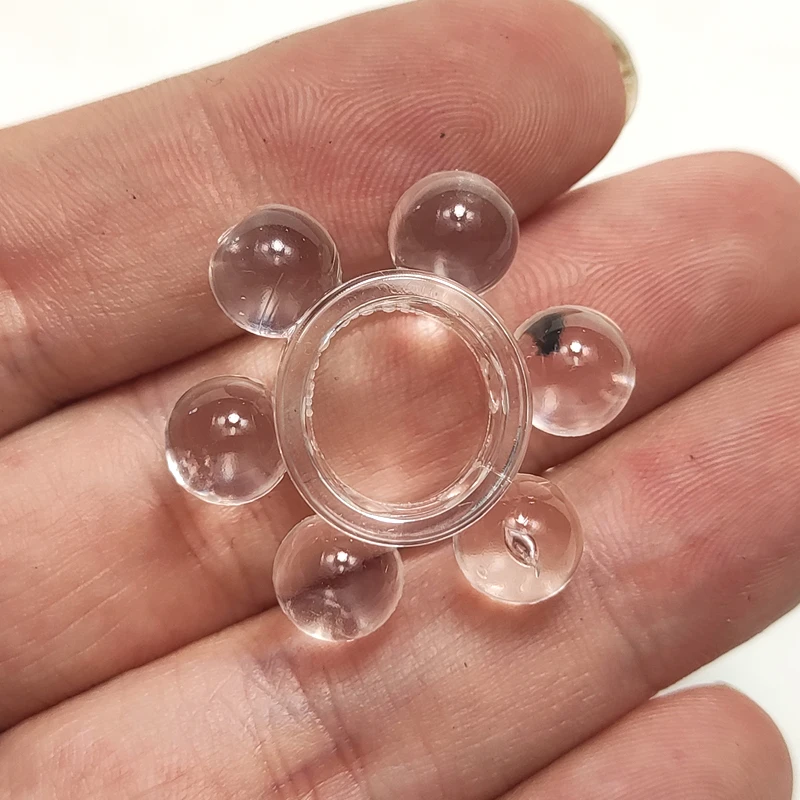 Il più nuovo anello di perline anello maschile ritardo eiaculazione ingrandimento del cazzo mini gabbia di castità non vibratore giocattoli del sesso per M_voghion.com