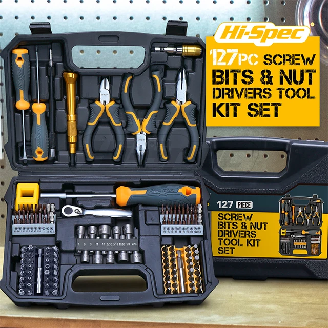סט מברגים דיוק 127 חלקים Hi-Spec סט כלי עבודה לתיקון הבית סט כלי עבודה לברגים ביתיים סט כלי עבודה לברגים 1