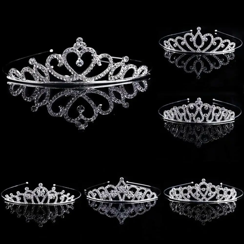 

Children Tiaras and Crowns Headband Kids Girls Bridal Crystal Crown Wedding Party Accessiories Hair Jewelry Ornaments Headpiece