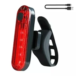 Rechargeable LED Bicycle Light Set - Durable Front and Rear Lamps for Enhanced Cycling Visibility (Strip light- Red)