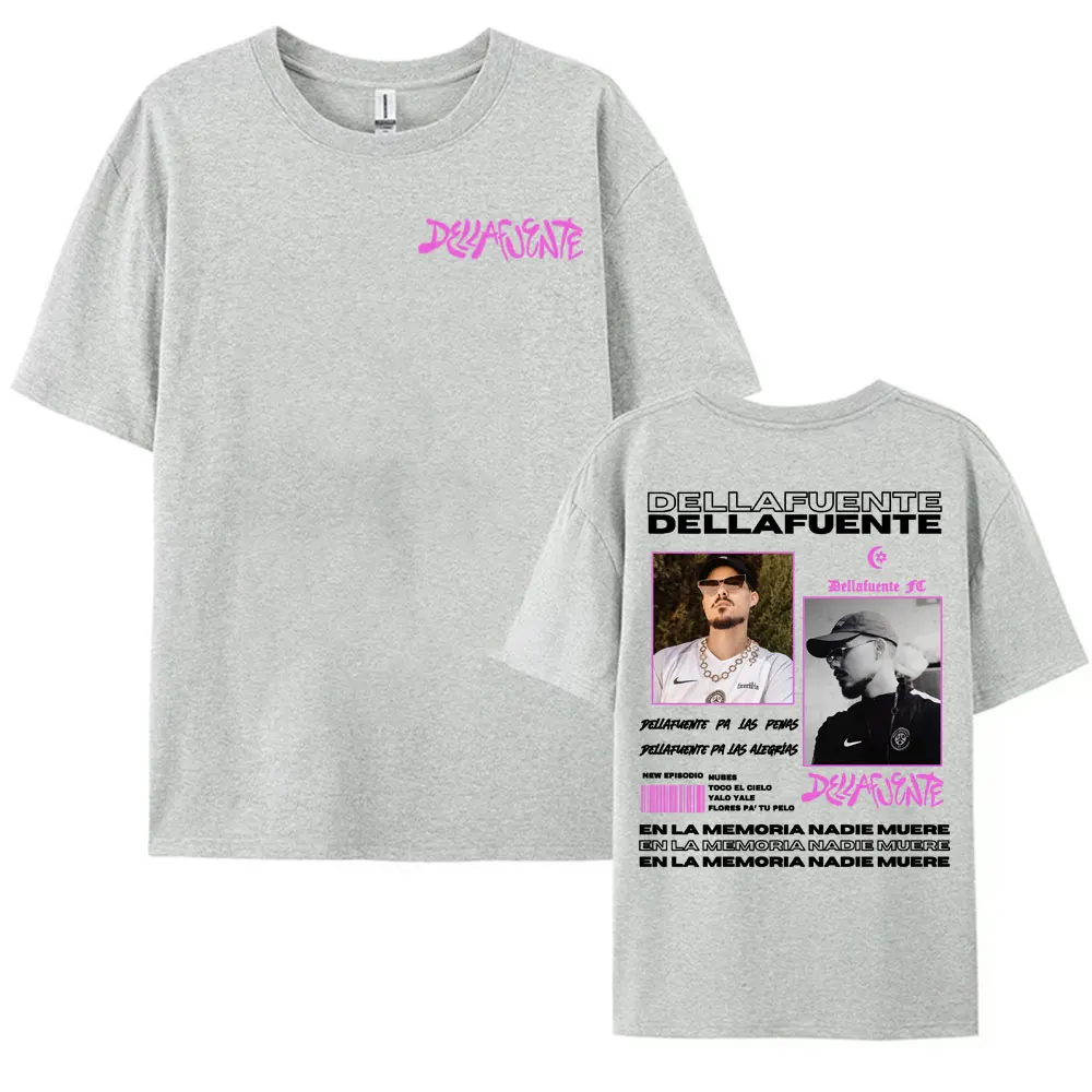 Rapper Dellafuente 2025 Tour Cover T Shirts for Men Fashion Vintage Short Sleeve T Shirt Casual Cotton High Quality T-shirt Tops 5
