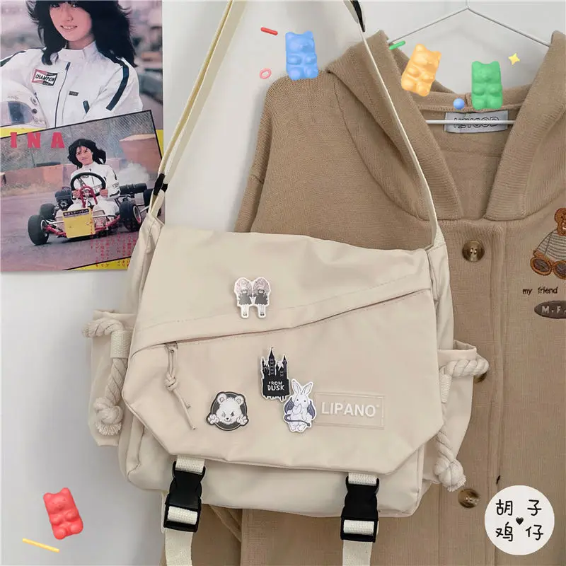 Nylon Handbags Shoulder Bag Large Capacity Crossbody Bags for Teenager Girls Men Harajuku Messenger Bag Student School Bags crossbody bag women shoulder bag