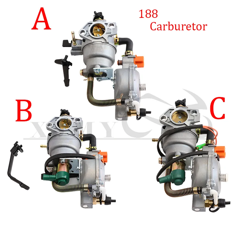 

188 Carburetor LPG NG Dual Fuel Conversion Kit for Gasoline Generator 4.5KW - 5.5KW GX390 188F 190F Gas Engine