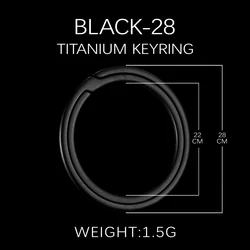 Titanium Super Lightweight Keychain - Sleek and Durable EDC Tool for Car Keys and Accessories (TItanium Black B28)
