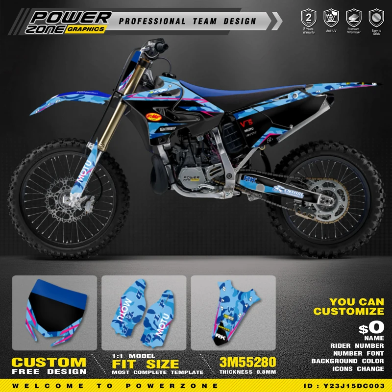 PowerZone Ŀ  ׷  Į, 3M ƼĿ ŰƮ, ߸ 2015-2021 YZ125-250 2016-2021 YZ250X 37