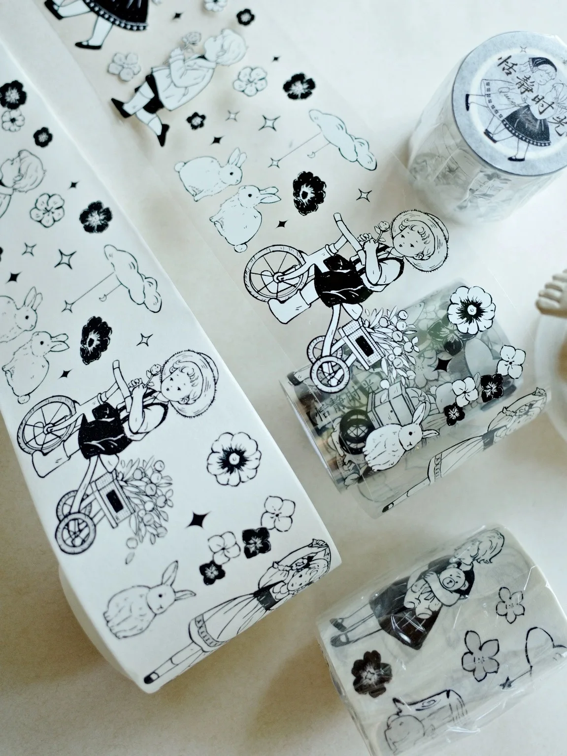 Yier Studio Vintage schöne ruhige Zeit Hase Mädchen Washi Tape Planer DIY Karte machen Scrap booking Plan dekorative Aufkleber – Detail 7