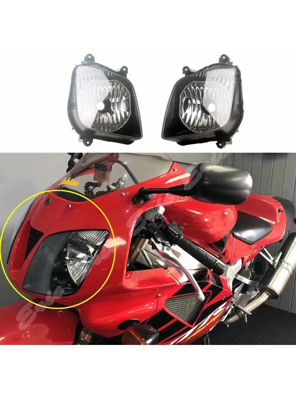 Kit Gruppo Fari Moto Per Honda Vtr1000 Sp1 Vtr 2000-2008 Sr-1/Sp-2R Vt 1000 Rc51 2000-2008