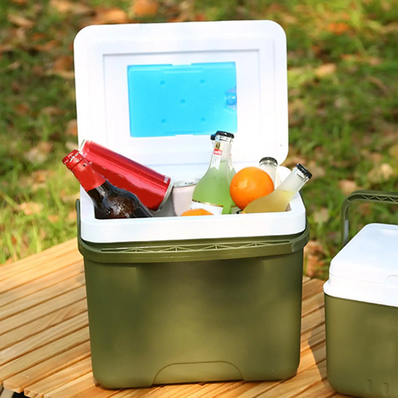Cooler Box Container Portable Beverage Storage Organizer Hot/Cold Retention Cooler Ice Chest Small for BBQ Picnic Beach Party