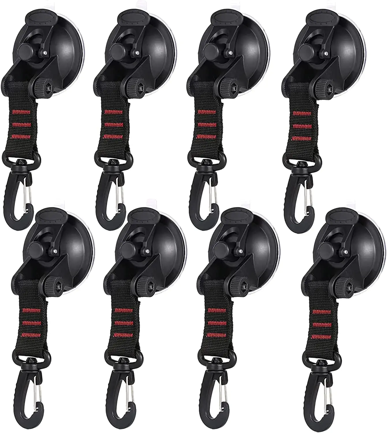 

8 Pack Multipurpose Strong Suction Cups Clips Camping Sucker Cups Hooks Heavy Duty Vacuum Suction Cup with Hook