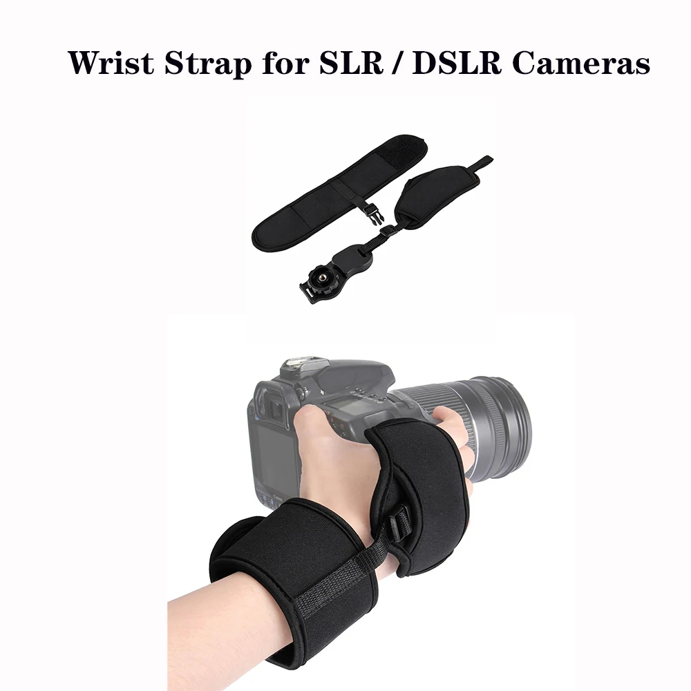 

Wrist Strap Soft Neoprene Hand Grip Wrist Strap with 1/4 inch Screw Plastic Plate for SLR / DSLR Cameras