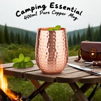 100% Copper Moscow Mule Mug Durable Coppery Beer Mugs Coffee Mug Milk Cup Pure Copper Bar Cup Drinkware