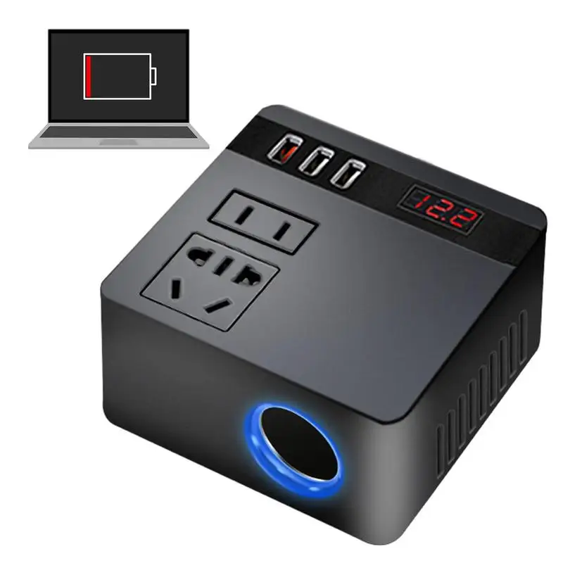 

Car Power Inverter 150W Car Inverter Power With 2 USB Port 12V 24V To 220V Converter For Air Compressor Laptops Truck Auto Car