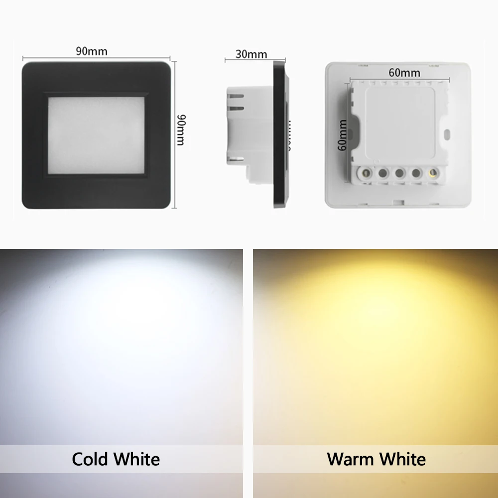 SANDIY 벽 조명 레이더 감지 계단 조명, 오목한 모션 센서, Sconce Led 야간 램프, 계단 로비 거실 장식