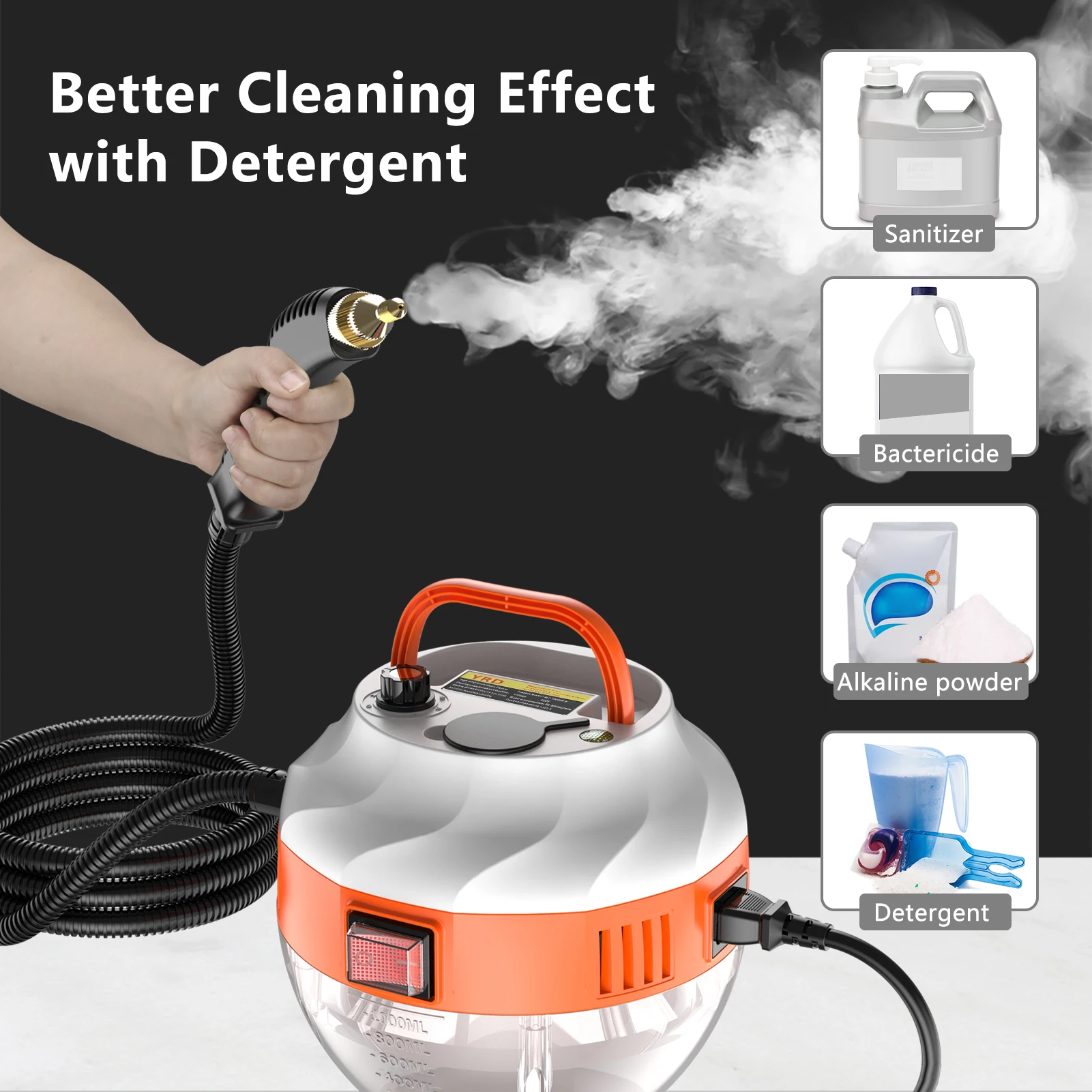 

Portable Handheld Steam Cleaner 2500W High Temperature Pressurized Steam Cleaning Machine for Car Kitchen Home Cleaning Tools