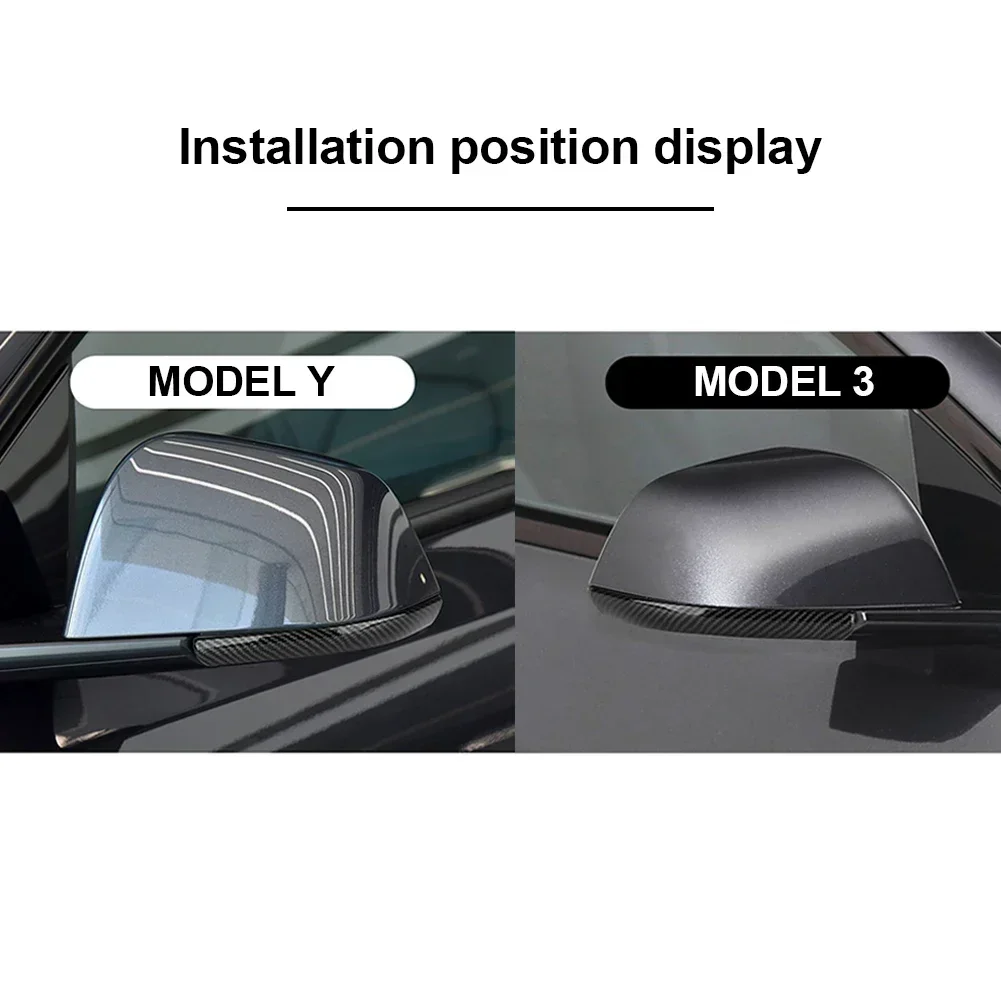 자동차 백미러 보호대 가장자리 보호 버퍼 트림 스트립, 테슬라 모델 3 하이랜드 Y용 충돌 방지 스트립, 2 개