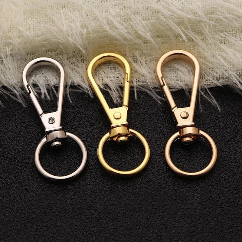 5pcs Stainless Steel Swivel Clasps Lanyard Trigger Snap Hook Lobster Claw Clasp Key Ring For