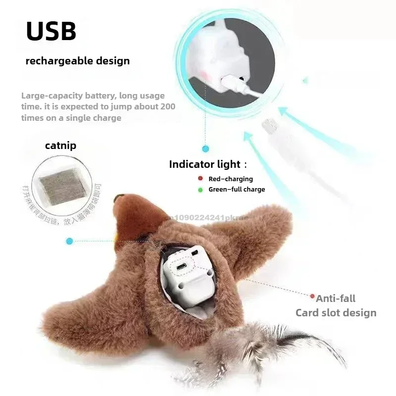 Rechargeable Interactive Plush Bird Toy 5