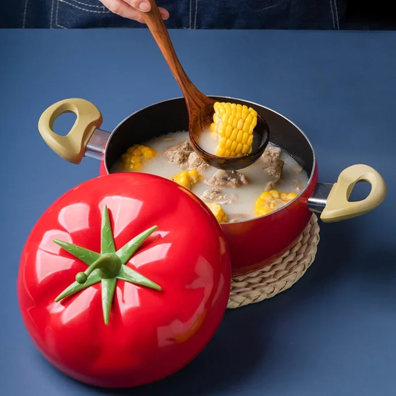 Fruit-Shaped Aluminum Alloy Non-Stick Pan Creative Oil Frying and Stewing Cookware Universal Household Skillet for Steak Noodles