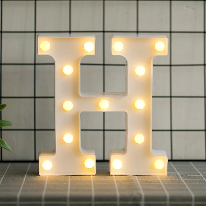 mushroom night light 22CM DIY A-Z Alphabet Letter LED Light White Up Symbol Indoor WALL Wedding Party Window Display Battery Lamp Romantic Decoration home depot dinosaur light Night Lights