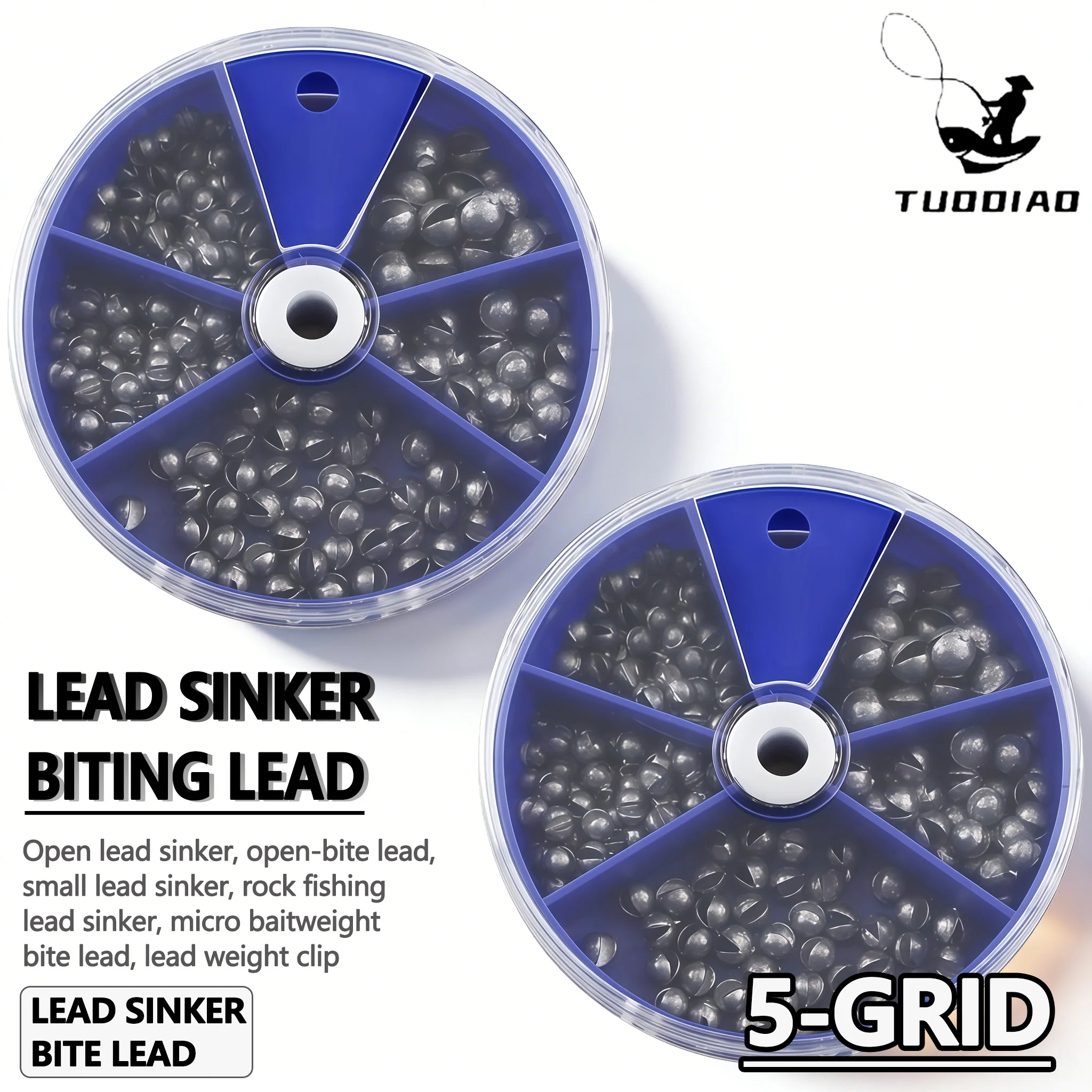 [TUODIAO]Fishing Weight Box Set, Multi-piece Sinker Kit with Split Shot ...